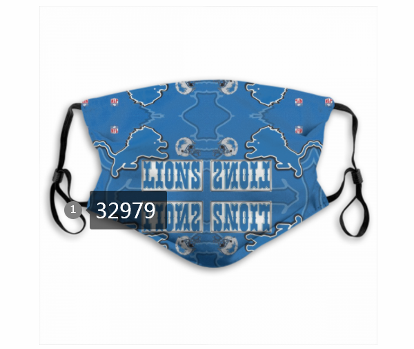 New 2021 NFL Detroit Lions 127 Dust mask with filter